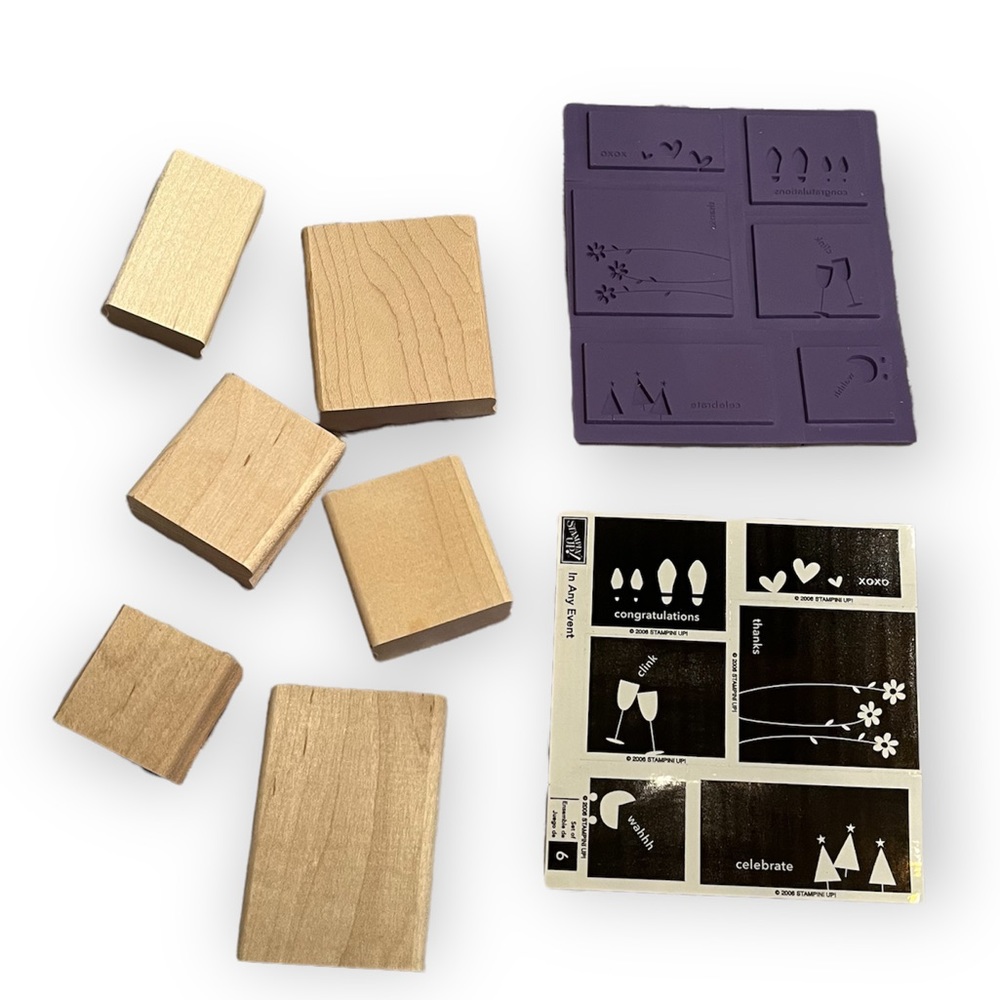 Stampin’ Up! In Any Event (Set of 6 Stamps) Brand New! Retired 2006